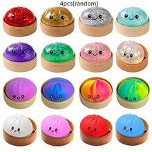 6 Pack Dumpling Squishies,Glitter Dumpling Squishy ,Anxiety Relief Fidget, Soft Squeeze Decompression Dough(6pcs Dumpling+Steamer Box6)-Toys For Girl,Kids Toys,Squishy Pack,Sugar Squish,Party Favors For Kids,Bead Squishy,Kids Party Favor Sensory Toy - 彩色 - 查看 2
