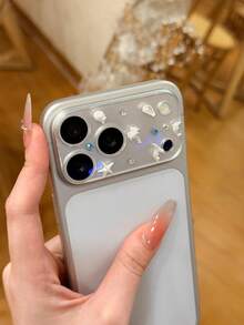 Silver-White Metallic Ocean Resort Series Lens Film, Compatible With Apple 17 Pro Max/17 Pro Lens Film, Scratch-Resistant And Drop-Resistant Tempered Glass, Premium Decorative Lens Protective Sticker, Easy To Apply - Silver-white Metallic Seashell - View 7