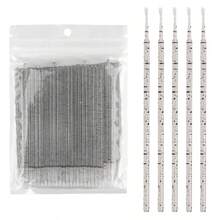 MyAoKuE-Up 100/300/500支一次性迷你睫毛刷，水晶手柄，棉棒，適用於睫毛接種、睫毛膏清潔與唇彩塗抹，多色迷你棉棒，適合睫毛美容師與居家美容護理使用 - 黑色 - 查看 8