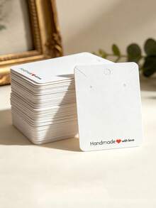 10/20/40/60/80/100pcs Assorted Jewelry Display Cards For Earrings, Necklaces - White - View 7