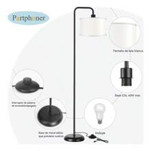 Lámpara de Pie LED 163 cm | Diseño Minimalista con Luz de 3 Tonos (E26) - por defecto - Ver 10
