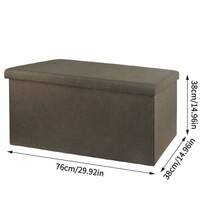 Foldable Cotton And Linen Storage Stool, Large-Capacity Storage Box, Sofa Stool, Shoe-Changing Stool, Storage Bench And Footstool, Living Room Footstool, Bedroom End-Of-Bed Bench. Space-Saving And No Assembly Required, Available In Multiple Colors - Multicolor - View 14