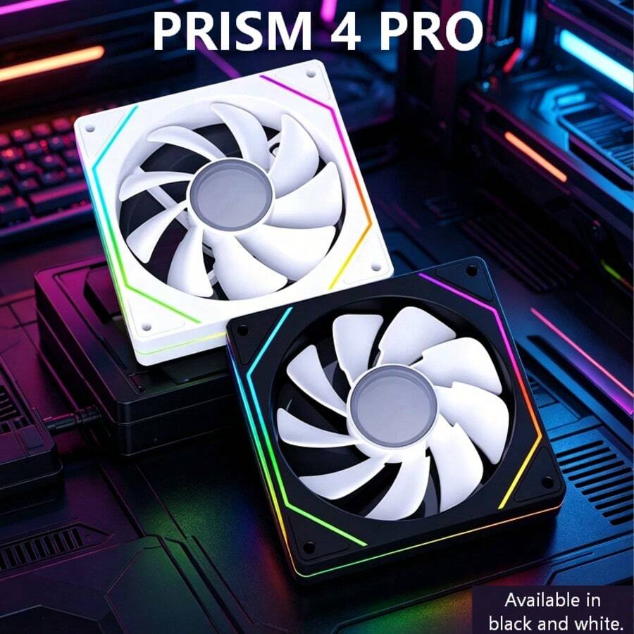 Prism 4 Pro 電腦機殼散熱風扇 12cm ARGB 無限鏡面 銅軸 低噪音運作風扇