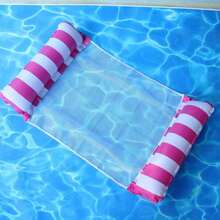 Tumbona inflable flotante, aro de natación para adultos, cama flotante de agua, flotador de piscina, cama de red inflable portátil - Azul oscuro - Ver 2
