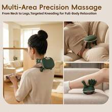 Vielspu Shoulder And Neck Massager With Heat, 4D Deep Tissue Massage With Finger Pressure For Back, Neck & Shoulder, Portable Compact Design To Relieve Muscle Fatigue And Stiffness, Green - View 7