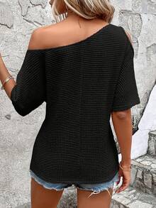 Camiseta de hombros descubiertos para mujer - Albaricoque - Ver 10