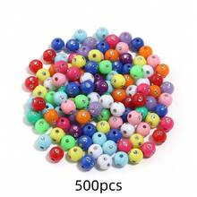10-200颗 8-14mm 水钻珠 - 糖果色亚克力手工珠，适用于DIY珠宝制作、手链、项链、鞋包挂饰 - 闪亮钻石装饰珠、隔珠、创意设计、光滑表面、手工材料 - 隨機混色 - 查看 21