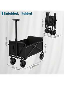 All Terrain Folding Wagon Heavy Duty Collapsible Cart With Large Wheels For Beach Sand Camping Garden - Folding Wagons - View 9