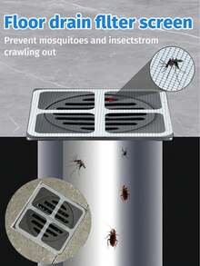 Disposable Anti-Clogging Drain Filter (Recommended To Replace Every 2-3 Days), Disposable Shower And Bathtub Hair Catcher,Easy To Install Drain Filter Sticker,Kitchen,Sink And Laundry Room Drain Cover,Effectively Block Hair And Prevent Insects - Multicolor - View 3