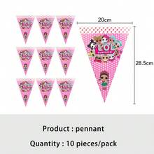 1/6/10/20pcs LOL SURPRISE Cartoon Doll Birthday Party Decorations Surprise Doll Decorations Holiday Surprise Gifts Party Supplies - Pink - View 12