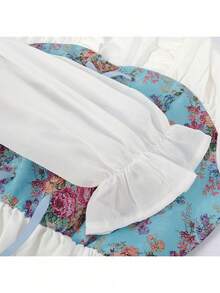Cosplay Clothing - 2442 Court-style Waist-cinched Dress (White) - View 4