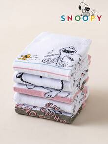 10/5/1 Pair Snoopy Women's Short Socks, Cartoon Puppy Pattern, Low Cut, Pink - Multicolor - View 4
