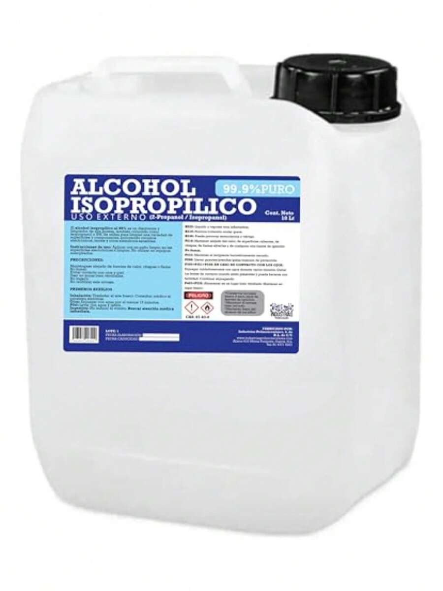 Alcohol Isopropílico 99. 9% Grado Técnico 10 Litros para Limpieza Electrónica y Desinfección - como en la imagen - Ver 1
