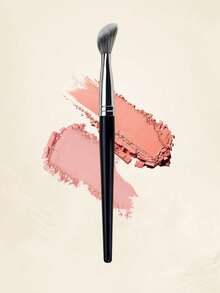 1pc Angled Blush Brush, Professional Foundation Brush #47, Powder, Foundation, Contour, Concealer Makeup Brushes For Women, Essential Makeup Tools Set Including Foundation Brush, Concealer Brush, Contour Brush, Blush Brush For Flawless Makeup Application - Black - View 9