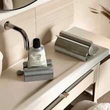 3pcs Toothbrush Holder And Toothpaste Dispenser Set, 304 Stainless Steel Material, Suitable For Bathroom Vanity Toothbrush Storage And Squeezing - Multicolor - View 8