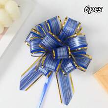 12pcs Pull Bows For Gift Wrapping, 6 Inch Large Pull Bows For Gift Basket Packaging Wine Bottle Decoration Ribbon And Ball Flowers For Wedding Party Birthday Decoration - Multicolor - View 14