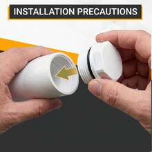 3/4 Inch Male Threaded Plug - 0.75 Inch PVC Pipe End Cap - End Cap Connector Plug - Sch 40 MNPT 3/4 PVC Pipe Fittings For Plumbing Water Lines 10 Pack - White - Sealing Head - View 5