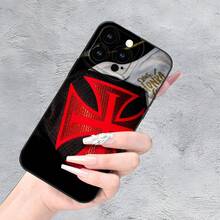 Funda para teléfono - Arte de fútbol brasileño - Estilo Cruz de Malta - Resistente |   Protección de la cámara |   A prueba de golpes y resistente a caídas |   Antideslizante Mate |   Regalo Sutil y Minimalista para los Amantes del Festival - Color mixto 1 - Ver 5