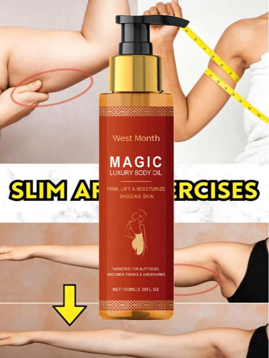 west month Body Firming Care Essence Oils,Shaping The Body's Contours, Moisturizing And Hydrating,Tightening Sagging Skin, Mild And Non Irritating, Suitable For All Skin Types,Quickly Absorbed Without Being Greasy,Suitable For Summer,Ideal Gift,Travel Essential - 無味 - 查看 1