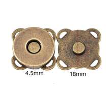 Magnetic Snap Button Metal Invisible Sew On Button Lock Clasps Fasteners For Purse Bags Clothes Craft DIY Accessories - Bronze - View 2