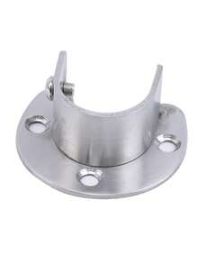 Heavy-Duty Stainless Steel Wardrobe Clothes Rail Bracket U-Shaped Flange Mounting Base, Suitable For 25/32mm Curtain Rods, Wardrobe Rods, Shower Curtain Rods, And Towel Bars - Multicolor - View 4