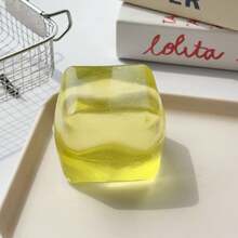 1 pieza Juguete antiestrés de cubo de hielo de maltosa de alta transparencia, juguete sensorial de descompresión cuadrado de alta calidad - Multicolor - Ver 8