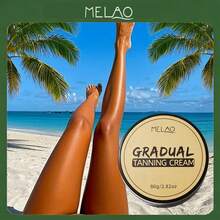 MELAO Gradient Tanning Cream 80g/2.82oz, Adjustable Natural Glow Sunless Tanning Cream, Moisturizing Streak-Free Natural Tanning Lotion - Gradual - View 1
