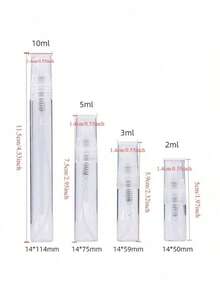 5/10/12pcs Reusable Portable Perfume Spray Bottles, Mini Perfume Refillable Sprayers, Cosmetic Fragrance Storage Containers, Perfume Spray Bottles, Perfume Spray Pump Boxes, Mini Pocket Perfume Sprayers, Reusable Perfume Dispenser Transfer Tools (2ML/3ML/5ML/10ML) - Clear - View 3
