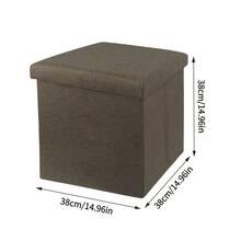 Foldable Cotton And Linen Storage Stool, Large-Capacity Storage Box, Sofa Stool, Shoe-Changing Stool, Storage Bench And Footstool, Living Room Footstool, Bedroom End-Of-Bed Bench. Space-Saving And No Assembly Required, Available In Multiple Colors - Multicolor - View 16