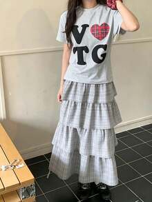 Domestic Shipping 200g Pure Cotton T-Shirt 2026 Summer New Collection Print Pattern Women's Round Neck Half Sleeve Casual Style Couple Wear - Light Grey - View 3