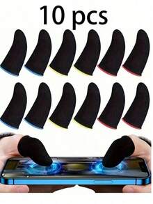 10pcs/20pcs Breathable Anti-Sweat Gaming Finger Sleeves, Comfortable & Precise, Enhance Gaming Experience, Elastic/Odor-Resistant/Good Conductivity - A - View 16
