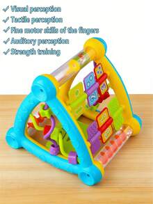 Learning Activity Cube, Baby Activity Cube With 3 Sensory Shape Blocks, Music Busy Board, Early Educational Toy, Montessori Toy Suitable For 1-2 Year Old, 1st Birthday Gift - Multicolor - View 10