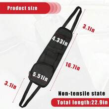 1 pièce Grand filet de rangement pour toit de voiture - Sac organisateur en maille noire durable, conception multicouche, installation facile, accessoire de voyage essentiel - multicolore - Voir 9