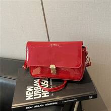 Bolso de mano moderno y versátil para mujer, estilo casual elegante con un toque de alta gama, bolso de hombro estiloso ideal para ir de compras, bolso de hombro retro francés relajado, novedad de primavera 2026, bolso de hombro único de color sólido y elegante. - marrón - Ver 1