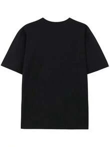 Conjuntos de Verano para Mujer, Camiseta de Mujer con Estampado Gráfico "Just A With GOALS", Top Casual de Manga Corta y Cuello Redondo para Verano y Primavera, Ropa de Mujer, Conjuntos de V - Negro - Ver 2