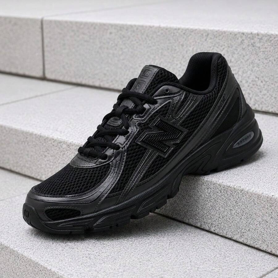 New Balance 740 Triple Black U740BO2 Men's Fashion Sneaker New - 灰色和黑色 - 查看 1