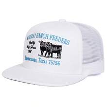 1pc Men's WHISKEY RANCH FEEDERS Snapback Hat, Personalized Cow Embroidery Baseball Cap, Streetwear Casual Hat For Spring, Autumn, Travel, Beach Vacation - Multicolor - View 10
