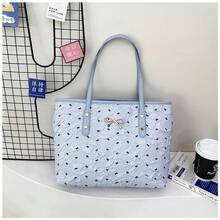 Bolso de Mano de Cuero Genuino de Lujo, Clásico y Elegante, Adecuado para Uso Diario y Ceremonias, con Lazo de Moda de Lunares 2026, Nuevo, de Gran Capacidad, Casual, Simple, para Viajes Diarios, de Hombro Único, para Mujer - Negro - Ver 9