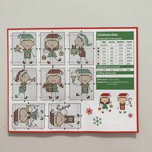 Christmas Gift Tag Cross Stitch Material Kit/Suitable For Christmas Gift Box Packaging, Gift Giving, Includes Card, Cross Stitch Fabric, Cross Stitch Thread/Embroidery Set - A - View 9