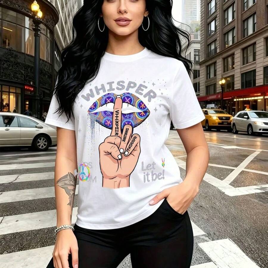 Camiseta de mujer con estampado floral vibrante y diseño de mariposas mexicanas - camiseta casual de cuello redondo, ajuste cómodo y elegante, estilo bohemio y festivo - ideal para fiestas patrias, celebraciones del Día de la Madre y regalo perfecto - Blanco - Ver 1