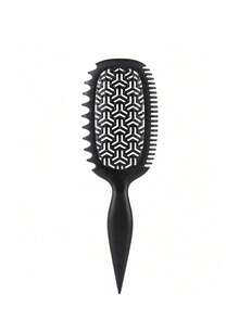 Curly Hair Styling Brush, Pink Green Purple Black, Cute Plastic Detangling Comb With Side Teeth, Dense Flexible Pins, Pointed Tail Handle & Hollow Airflow Back, Anti-Static Brush For Curly Wavy Thick Hair, Wigs, Women Daily Travel Home - Multicolor - View 9