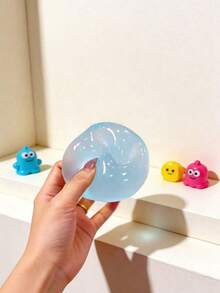 Adult Transparent Crystal Ball Stress Relief Toy | Ultra Soft Slow Rebound Jelly Texture Squeeze Ball | Squeezable, Kneadable, Freely Deformable Desktop Relaxation Toy | Crystal Clear Jelly Squishy Ball Style Soft Rubber Collectible Decor | Suitable For Office Desk, Home - Multicolor - View 5