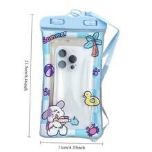 Funda para teléfono, estuche de buceo con compatibilidad con pantalla táctil, accesorio para teléfono de playa y natación - Color rosa - Ver 6