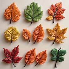 1 pieza Molde de silicona DIY - Hojas de arce, roble y álamo, colores otoñales vibrantes, ideal para resina, arcilla polimérica y epoxi, perfecto para la decoración del hogar de Acción de Gracias, molde artesanal | Molde de hoja vívida | Molde de silicona duradero - Molde para hojas de arce de 11 agujeros - gris - Ver 6