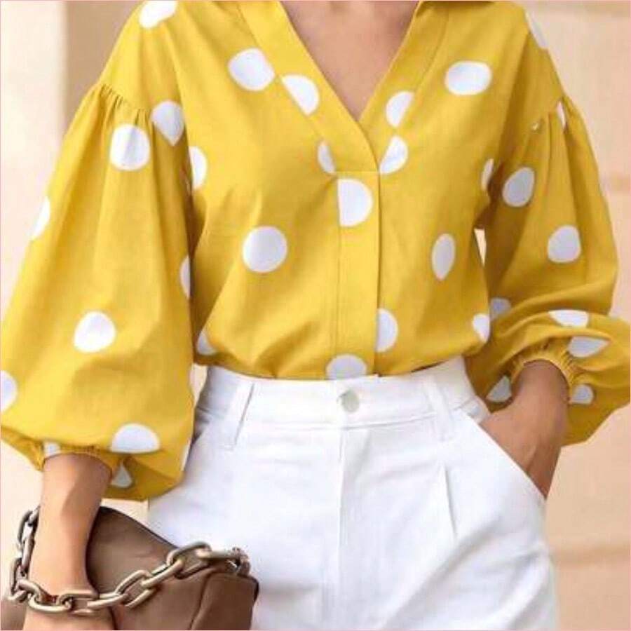Women Blouses & Shirts - Yellow - View 1