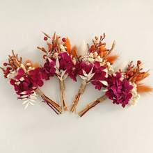 1/2/4/10/12pcs Artificial Baby's Breath And Rabbit Tail Grass Mini Bouquet, Scented Small Flower Bouquet, Home Decor Ornament, Halloween Christmas Thanksgiving Table Decoration, Wedding Decor Bouquet, Groom And Bride Premium Boutonniere, Florist Bouquet, Birthday Anniversary Gift Decor Bouquet - Multicolor - View 4