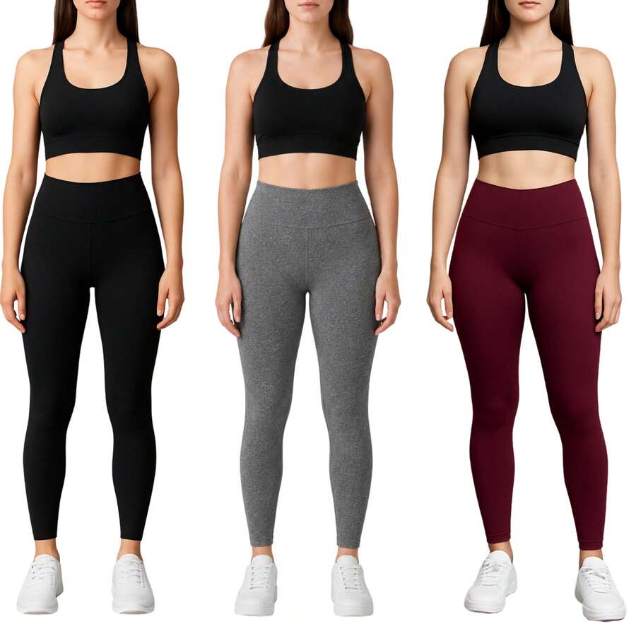 Flannel Pants For Cold Weather With Warm Lining, High Waist, Sizes S To XL. - Kit3-black-grey-wine - View 1