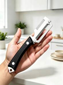 1pc (3-In-1) Heavy Duty Stainless Steel Peeler And Shredder, Suitable For Various Fruits And Vegetables. Multi-Functional Peeler And Vegetable Slicer, Suitable For Home And Professional Use, Vegetable Slicing Tool, Home And Outdoor Picnic Kitchen Supplies, Kitchen Utensils, Kitchen Accessories, Women's Gift - Multicolor - View 12