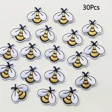 5/10/15/20/25/30Pcs Embroidered Bee Pattern Iron-On Patches, Suitable For Clothing, Shoes, Bags, Hats, Jeans Accessories, Sewing DIY Crafts - Bee - View 17