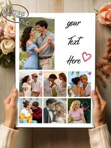 1件個性化照片帆布印畫 - 可自定義您的照片作為臥室、客廳的牆面藝術裝飾，適合好朋友、婚禮、寵物、家庭、愛情、情侶、朋友、圖片、照片，裝裱牆面藝術 - 款式5 - 查看 1